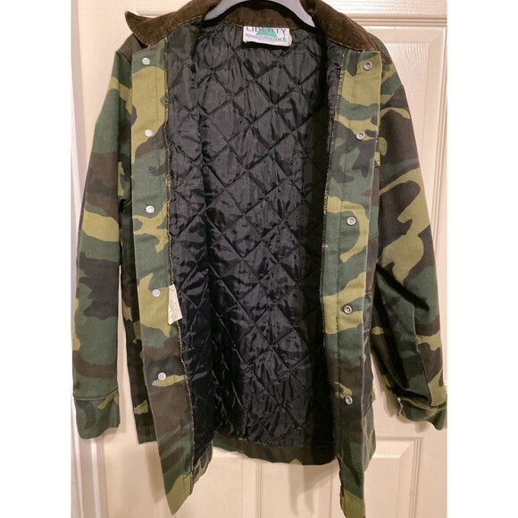 Vintage Liberty Woodland Camo Chore Coat Jacket Hunting Men’s M USA Made Outdoor - Picture 9 of 16